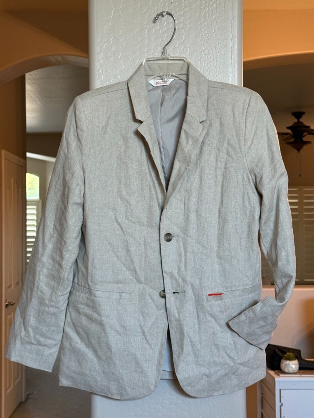 Target Natural Linen Blazer Size 14